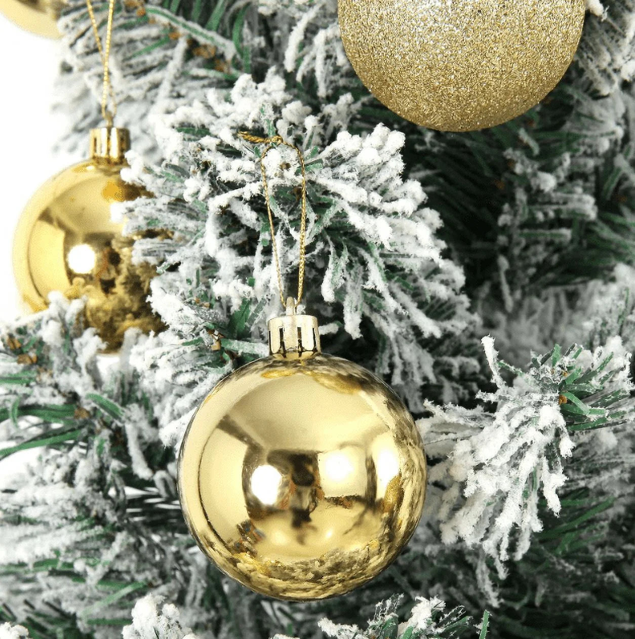 Christmas Decorations Clearance Mini Christmas Balls Ornaments, Small Shatterproof Christmas Baubles for Xmas Party Ornament Decor 30Mm