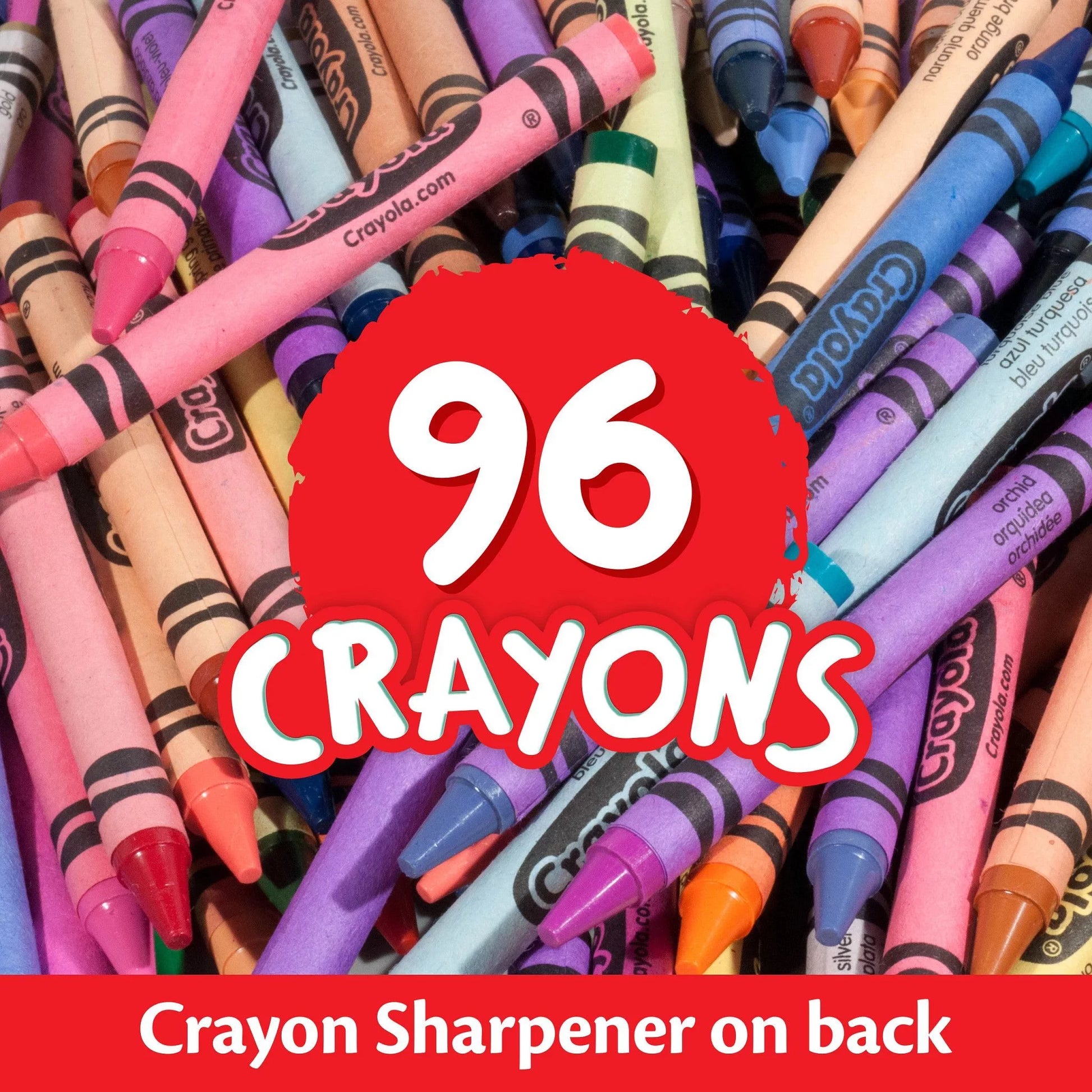 Crayon Set, 96 Ct, Classroom Must Haves, Back School Supplies for Teachers and Students, Coloring Gift for Kids, Ages 4+