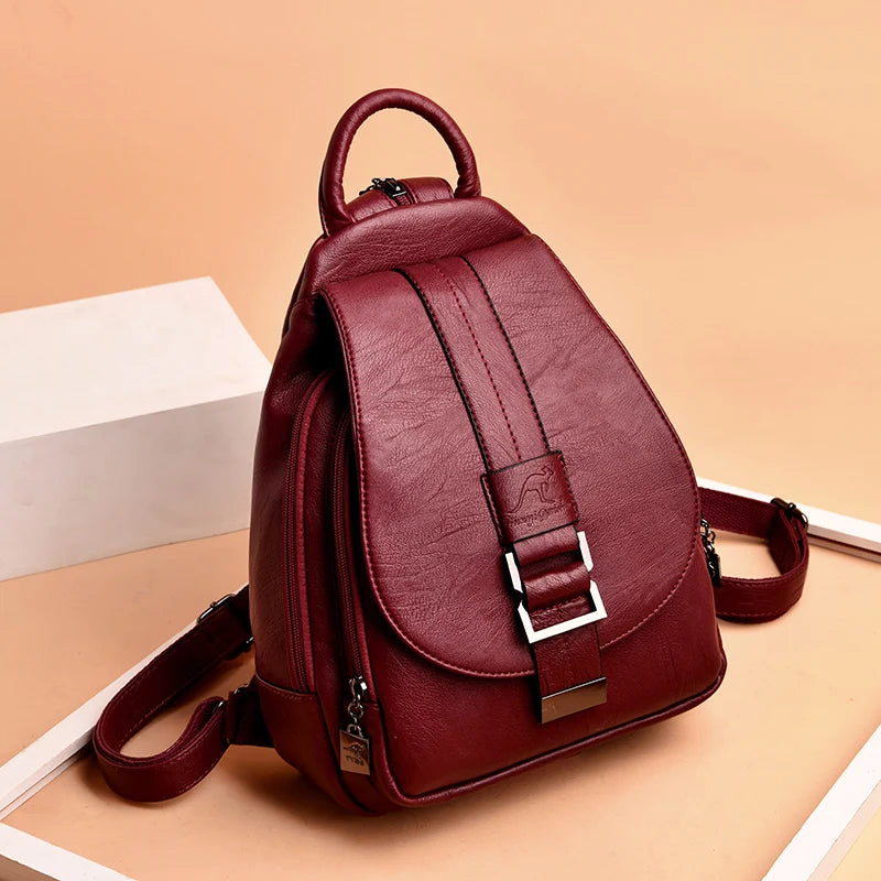 2024 Designer Backpacks Women Leather Backpacks Female School Bag for Teenager Girls Travel Back Bag Retro Bagpack Sac a Dos