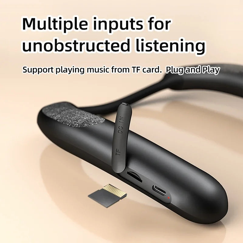 EBS-910 New Wearable Wireless Neckband Speaker Bluetooth 5.3 AAC Code True Wireless Stereo Music Box TF Card Slot Type C