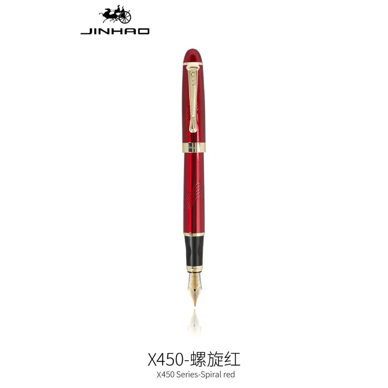 Jinhao X450 Luxury Dazzle Blue Fountain Pen High Quality Metal Inking Pens for Office Supplies School Supplies