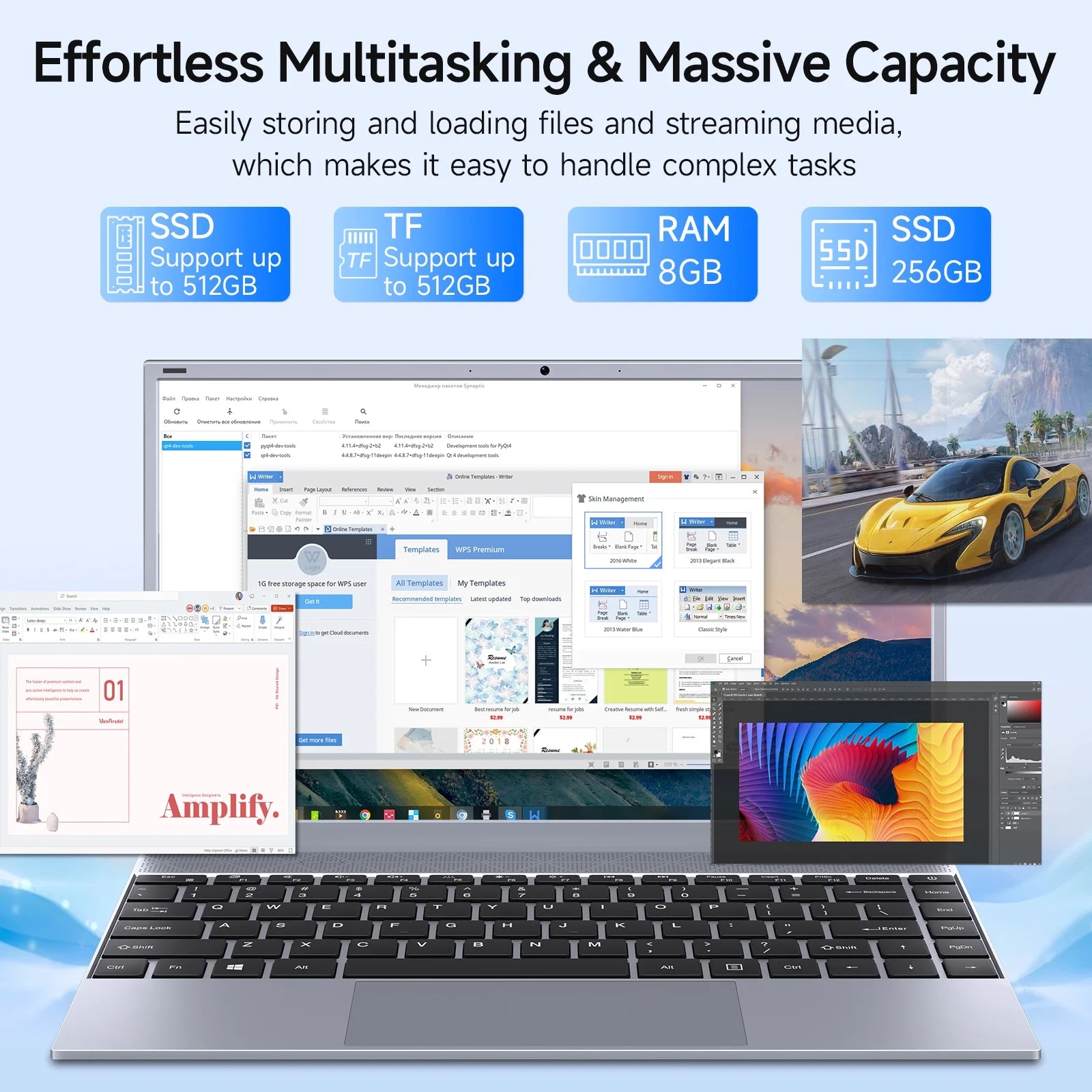 14.1 Inch Windows 11 Pro Business Laptop, 8GB RAM, 256GB SSD, up to 2.64 Ghz Intel Pentium J3710, 1920X1080 FHD Office 2024 Wifi 5 BT5.0, Sliver Gray