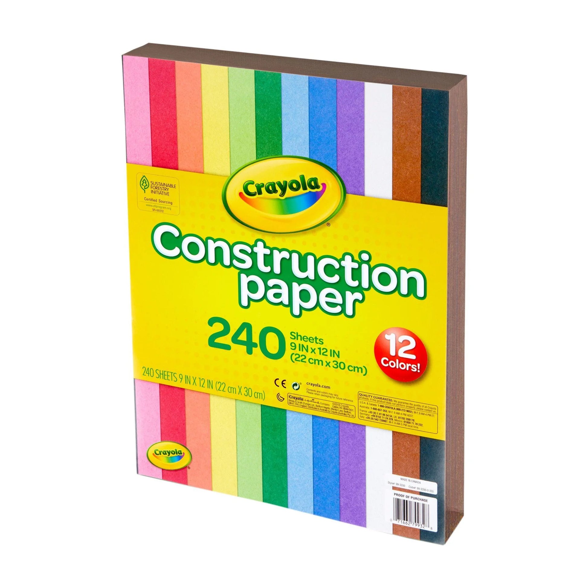 Construction Paper, 240 Pgs, School Supplies for Kindergarten, 10 Colors, Arts & Crafts Supplies, Classroom Must Haves