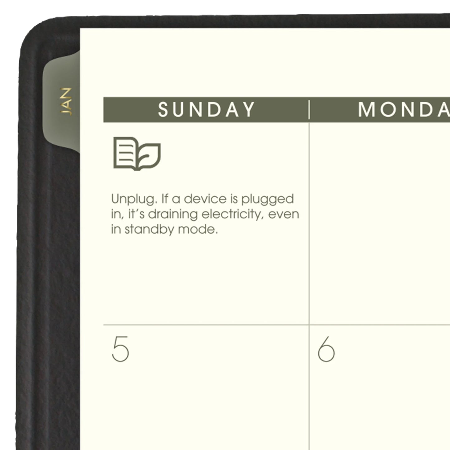 2025 Recycled Monthly Planner Black Large 9 X 11 - Monthly Planners