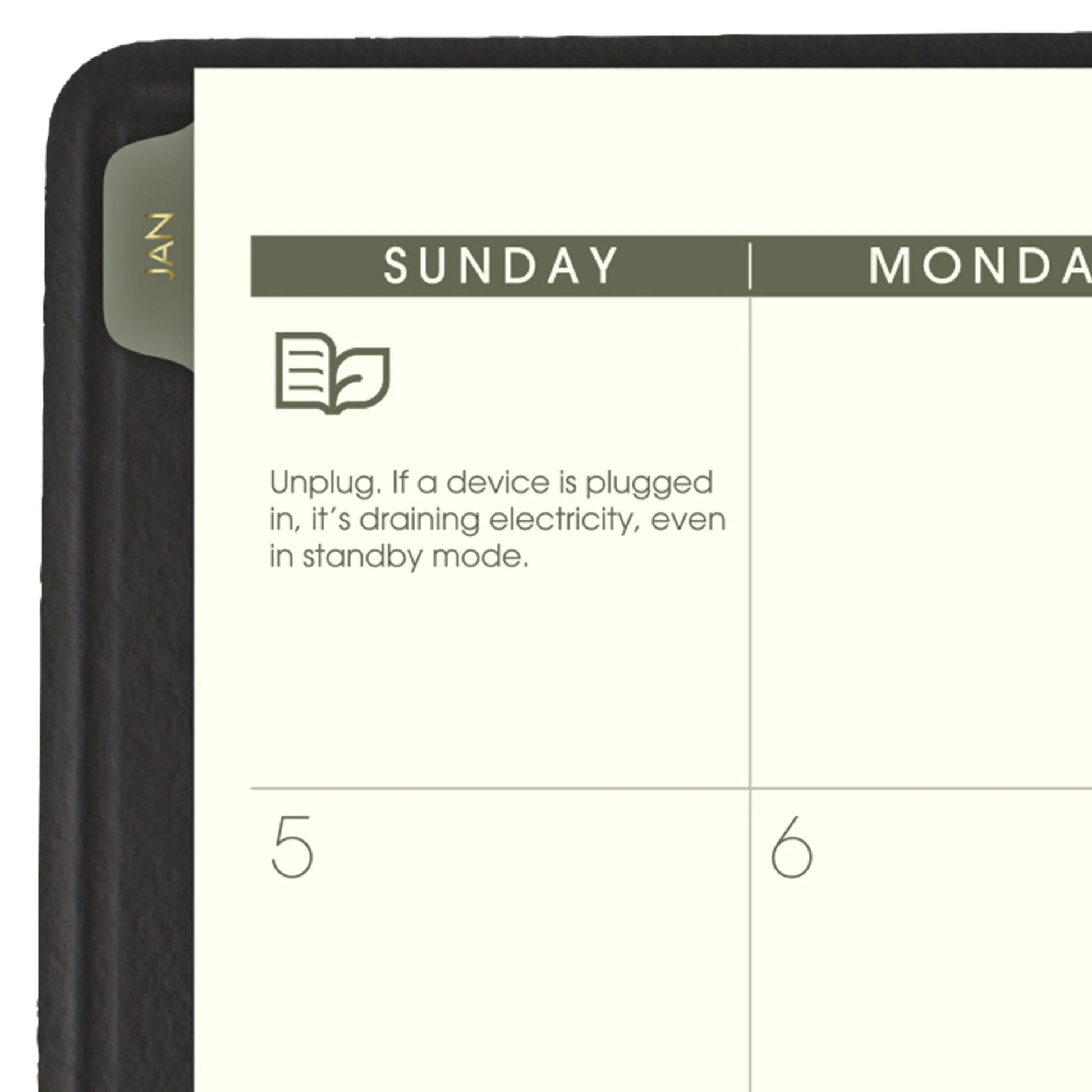2025 Recycled Monthly Planner Black Large 9 X 11 - Monthly Planners