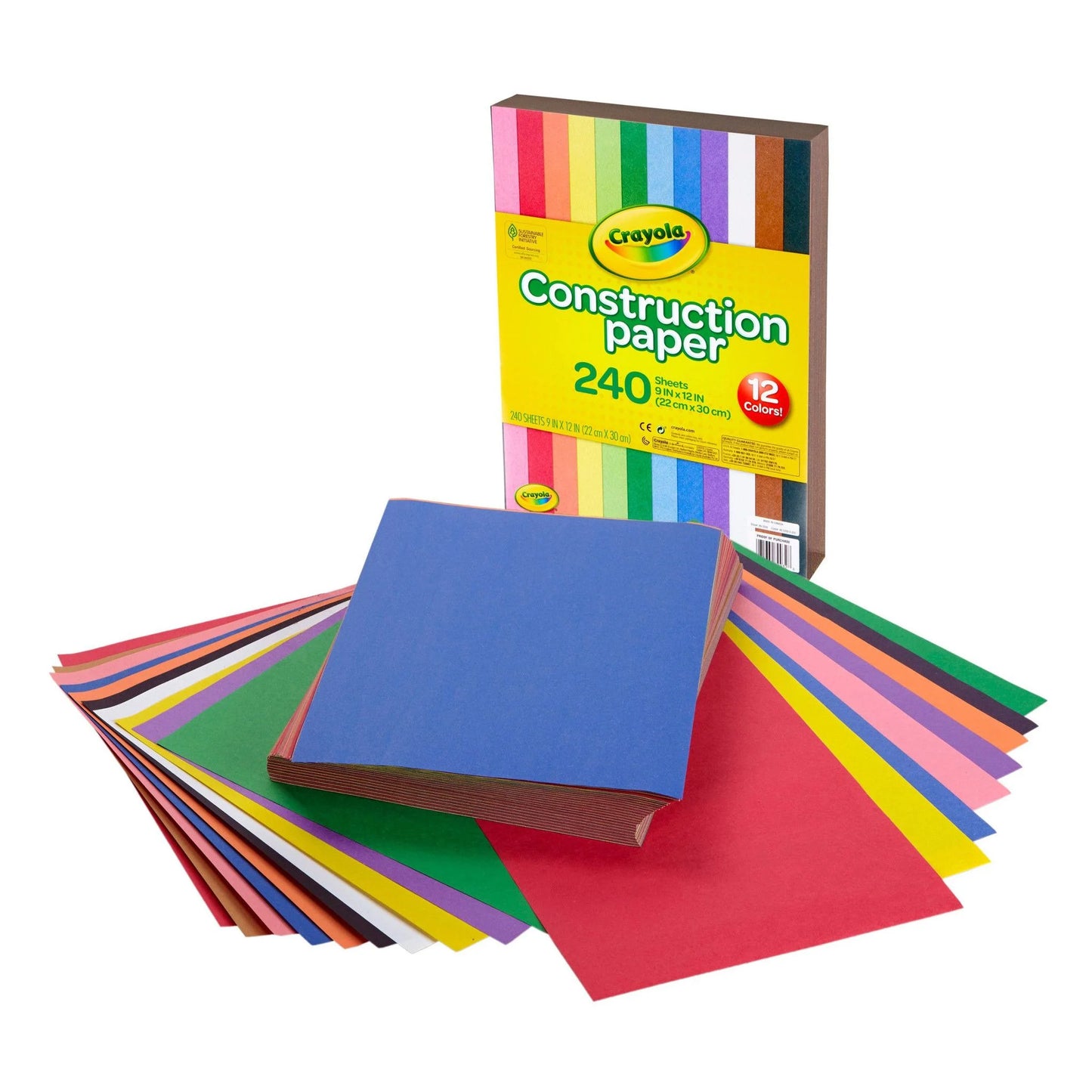 Construction Paper, 240 Pgs, School Supplies for Kindergarten, 10 Colors, Arts & Crafts Supplies, Classroom Must Haves