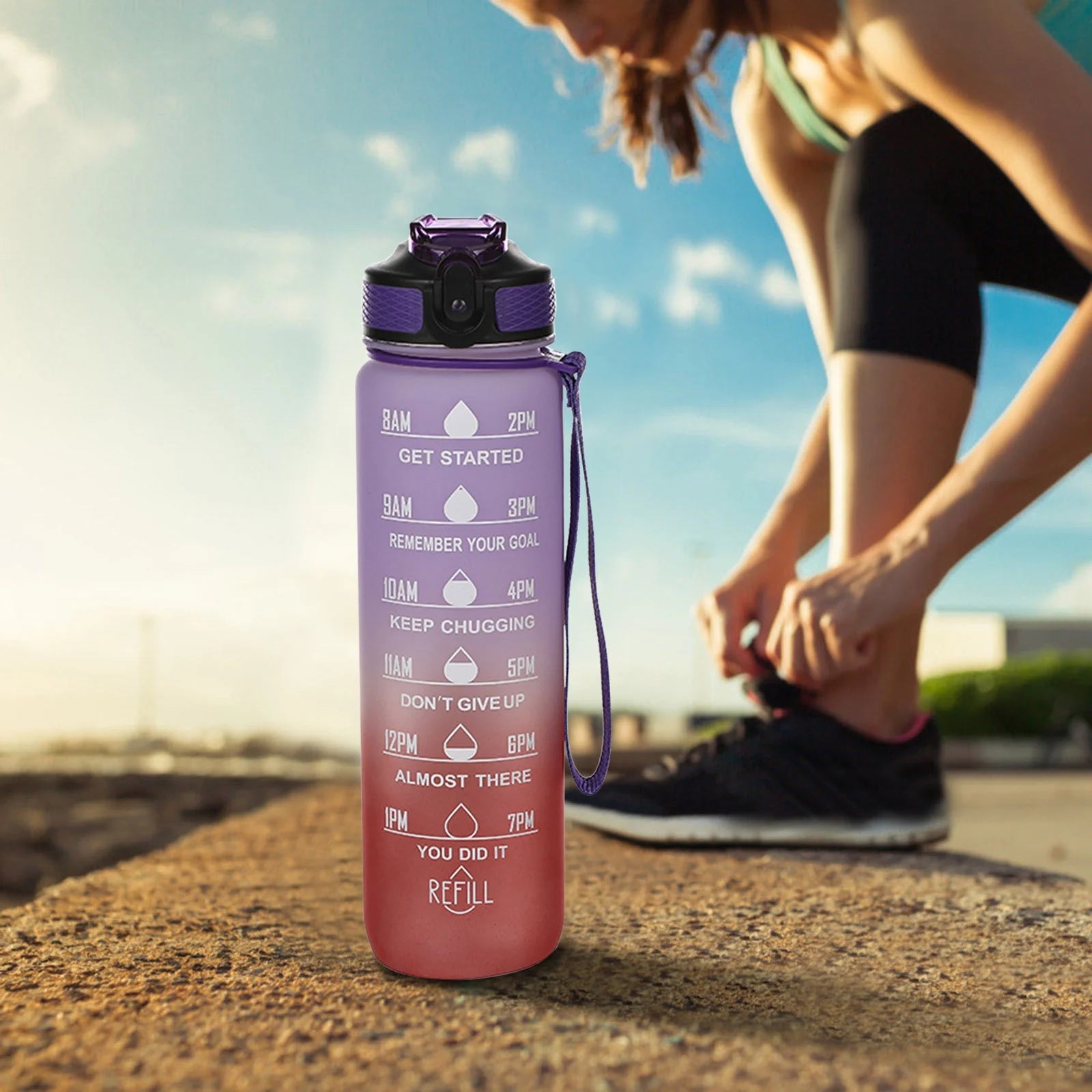 School Supplies Bottle with 32Oz Squeezing Ejection Opening with Leakproof Wide Mouth and Fast Water Flowing for Outdoor Sport