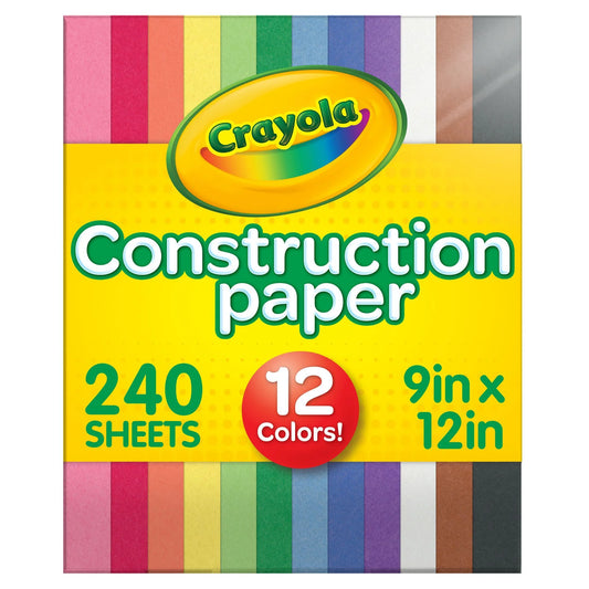 Construction Paper, 240 Pgs, School Supplies for Kindergarten, 10 Colors, Arts & Crafts Supplies, Classroom Must Haves