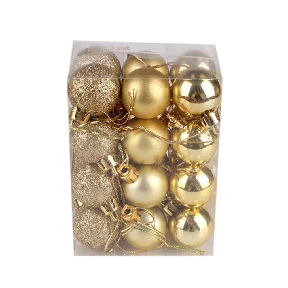 Christmas Decorations Clearance Mini Christmas Balls Ornaments, Small Shatterproof Christmas Baubles for Xmas Party Ornament Decor 30Mm