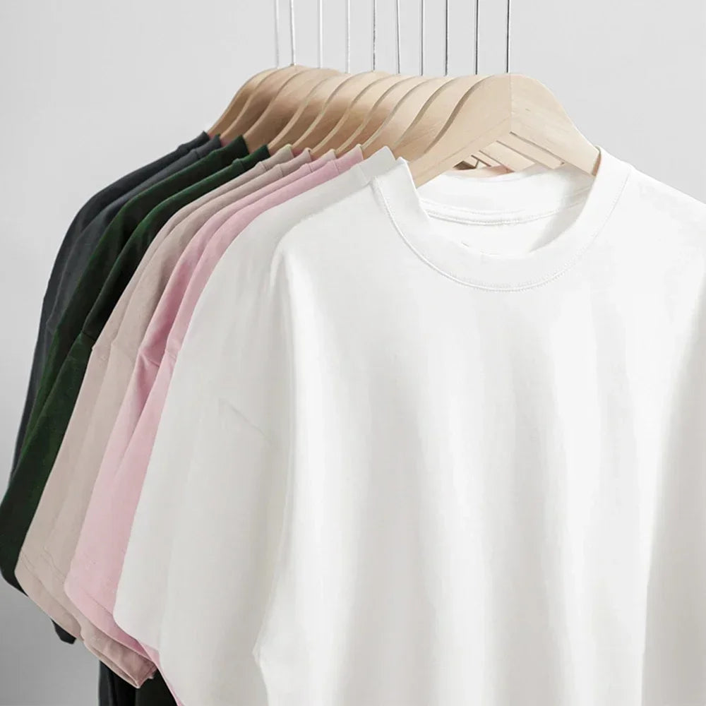 Retro Simple Letter Summer Men's 100% Cotton Comfortable Breathable Casual Fashion T-Shirt Outdoor Street Clothing for Men Teess