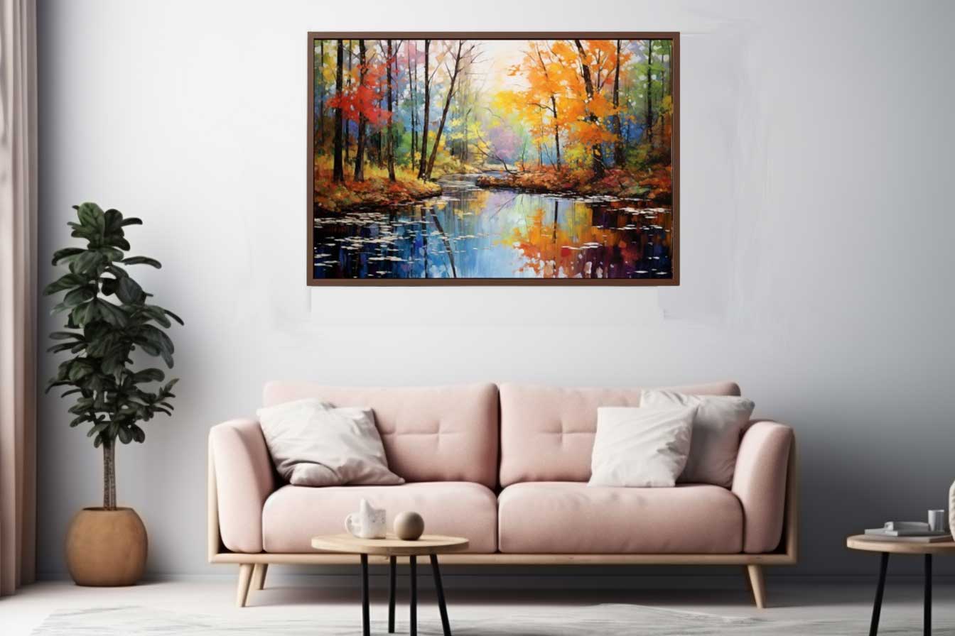 Rainbow Tree Art Canvas Art Print