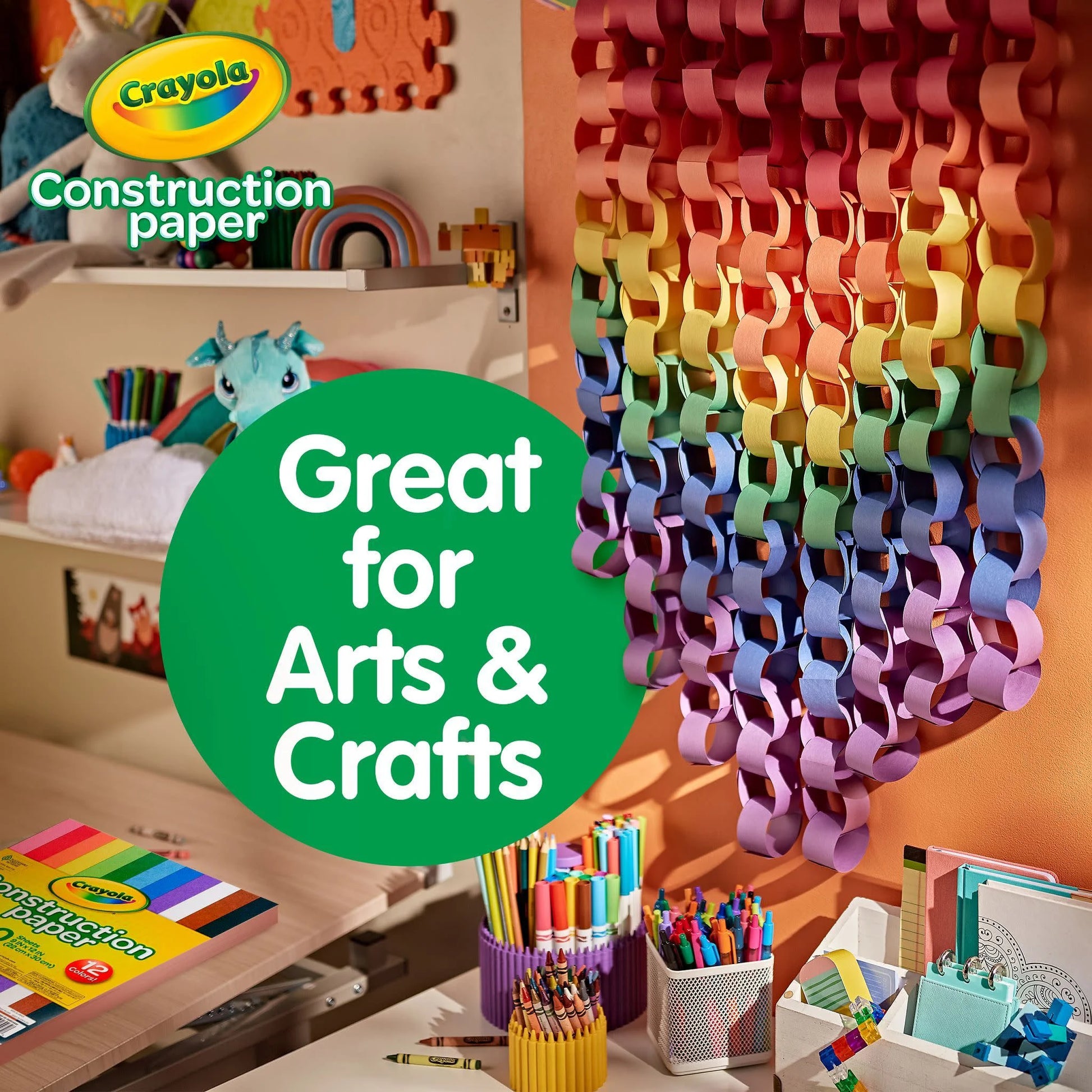 Construction Paper, 240 Pgs, School Supplies for Kindergarten, 10 Colors, Arts & Crafts Supplies, Classroom Must Haves