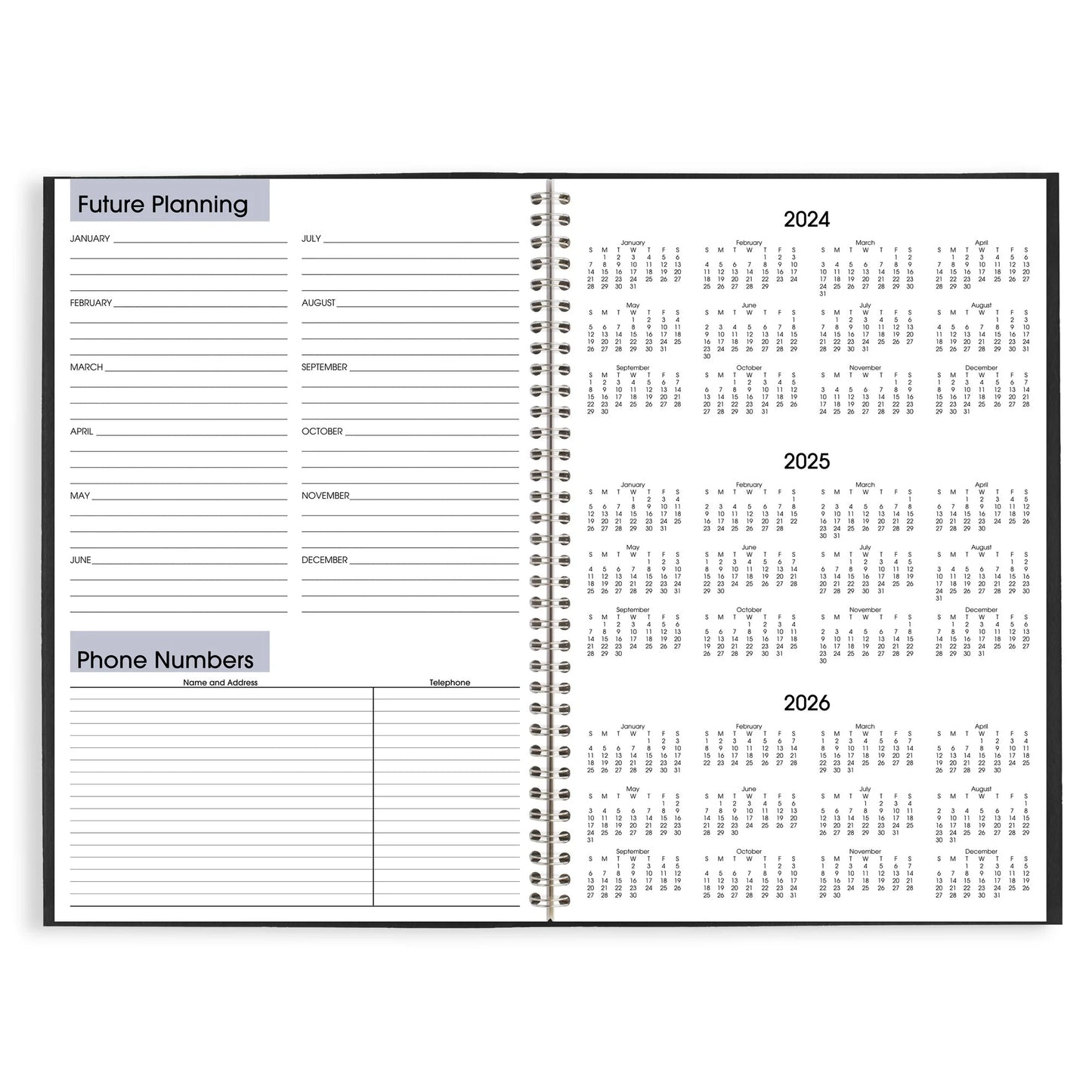 Dayminder 2025 Monthly Planner Black Large 8 X 12 - Monthly Planners