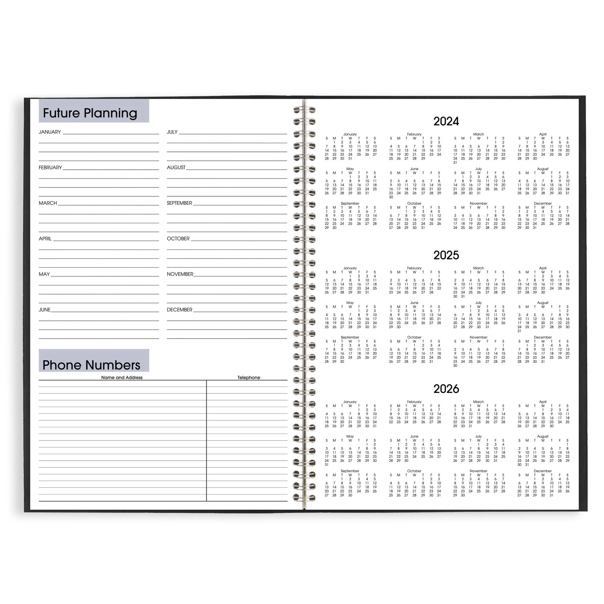 Dayminder 2025 Monthly Planner Black Large 8 X 12 - Monthly Planners