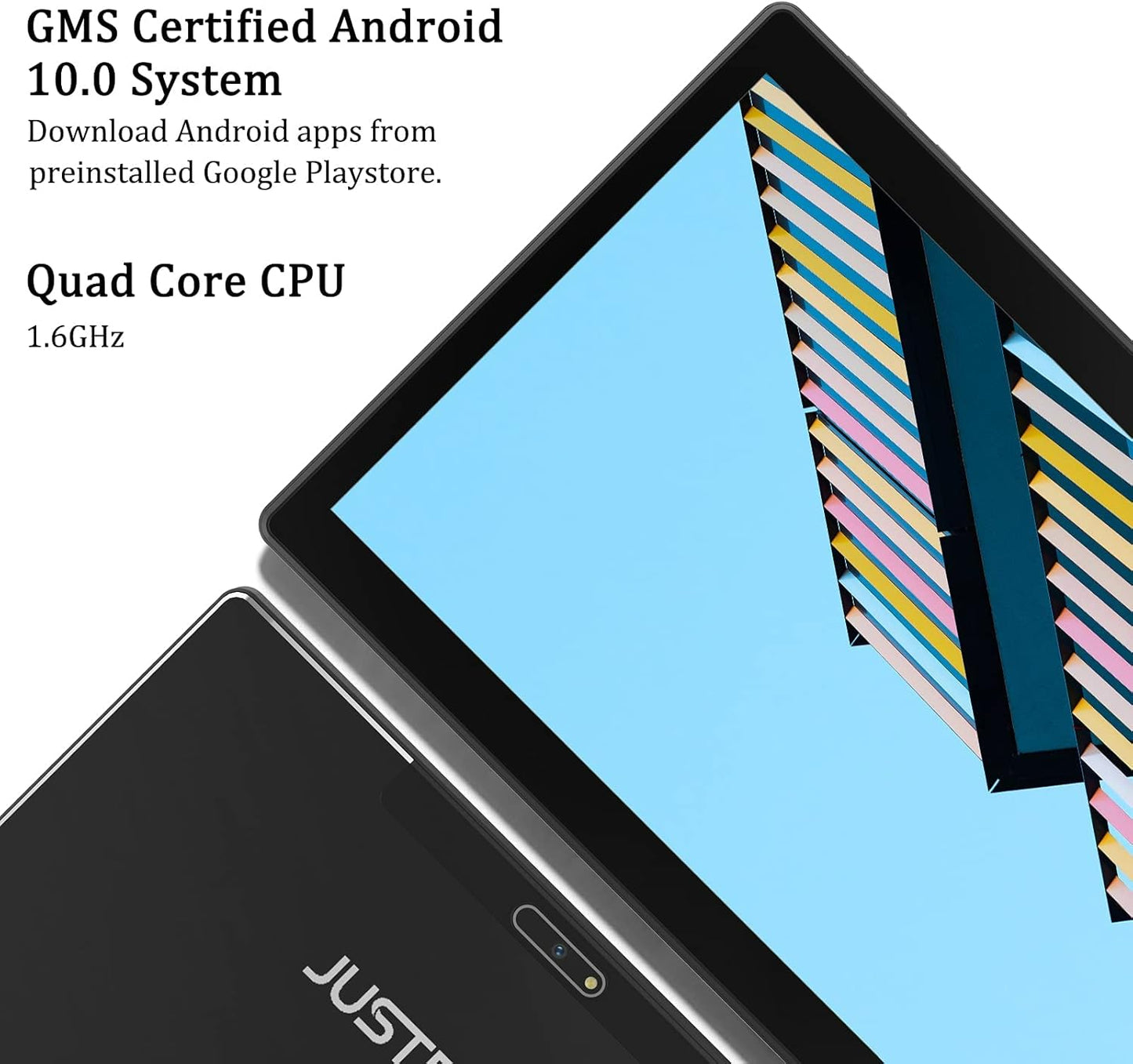 Tablet 10.1 Inch Android 10.0 Tablets, Google Certificated Wi-Fi Tablets, 1.6 Ghz Quad Core Processor, 32GB Tablets with 128GB Expansion, IPS HD Screen, Dual Camera, Supports Bluetooth, Black…