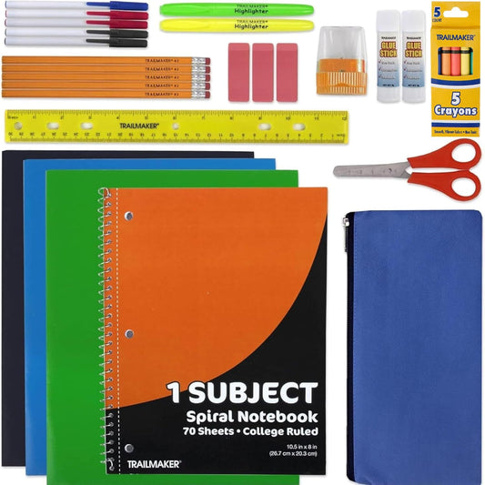 School Supplies Kit for Girls, Boys Back to School Supplies Bundle Pack 30 Piece