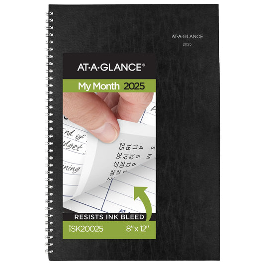 Dayminder 2025 Monthly Planner Black Large 8 X 12 - Monthly Planners