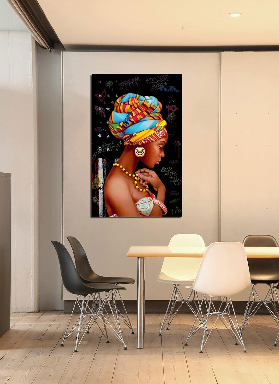 Africa Art Wall Decor, African Women Wall Art Framed, Black Women Art Wall Decor, African Women Art Wall Decor, Framed Black Canvas Wall Art, Black Women Painting Canvas, African Queen Wall Art