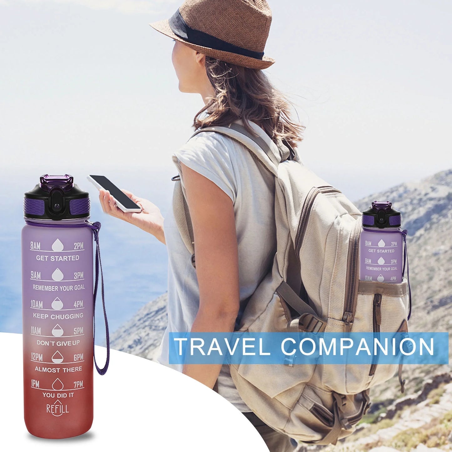 School Supplies Bottle with 32Oz Squeezing Ejection Opening with Leakproof Wide Mouth and Fast Water Flowing for Outdoor Sport