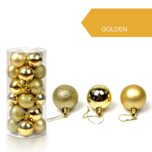 Christmas Decorations Clearance Mini Christmas Balls Ornaments, Small Shatterproof Christmas Baubles for Xmas Party Ornament Decor 30Mm