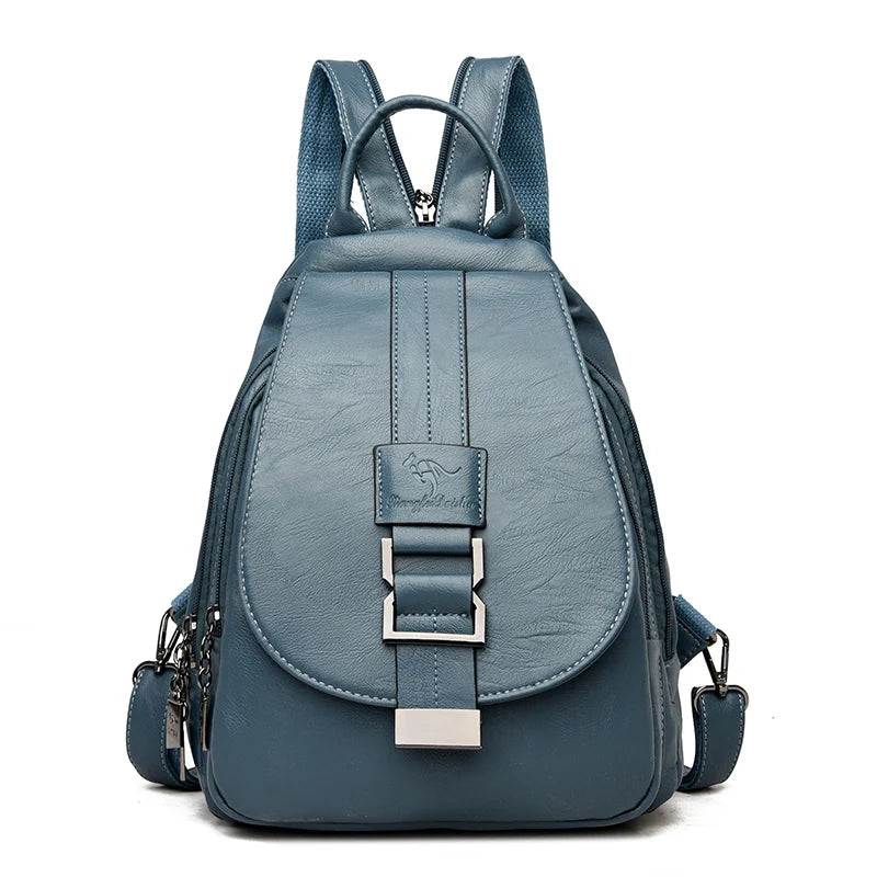 2024 Designer Backpacks Women Leather Backpacks Female School Bag for Teenager Girls Travel Back Bag Retro Bagpack Sac a Dos