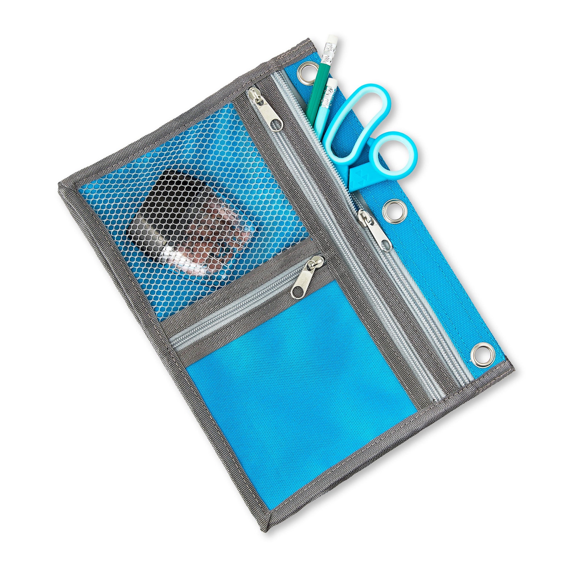 Blue Expandable Binder Pouch