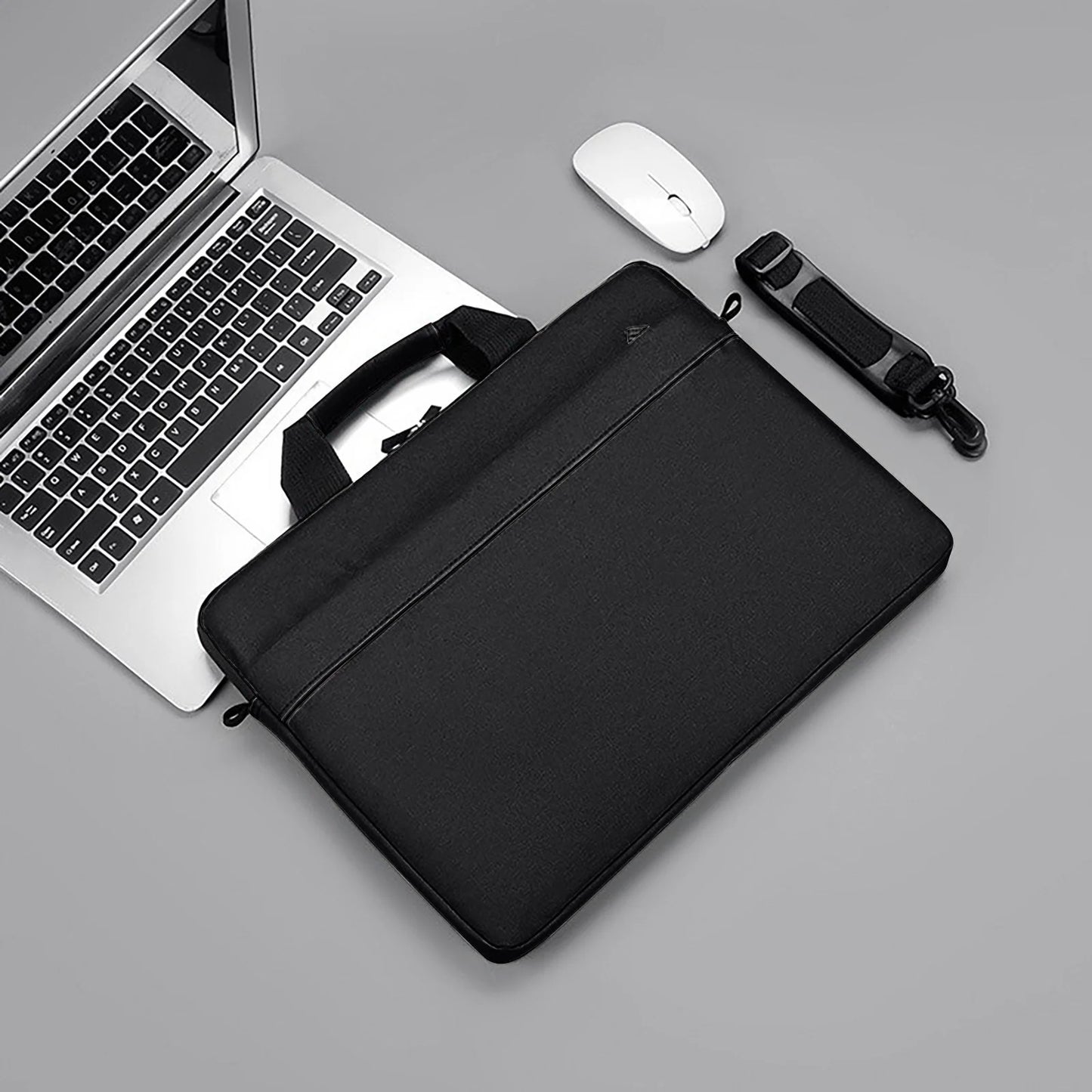 Computer Bag for Women, Laptop Tote Shoulder Bag, 14.1 in Laptop or Tablet, Stylish, Durable, Waterproof Fabric, Lightweight, Business Casual, Suitable for Multiple Laptops Black