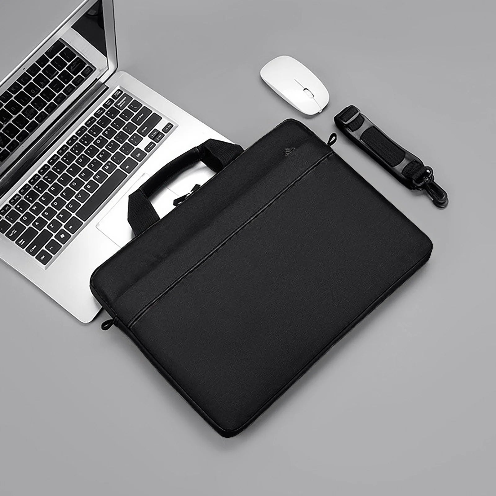 Computer Bag for Women, Laptop Tote Shoulder Bag, 14.1 in Laptop or Tablet, Stylish, Durable, Waterproof Fabric, Lightweight, Business Casual, Suitable for Multiple Laptops Black