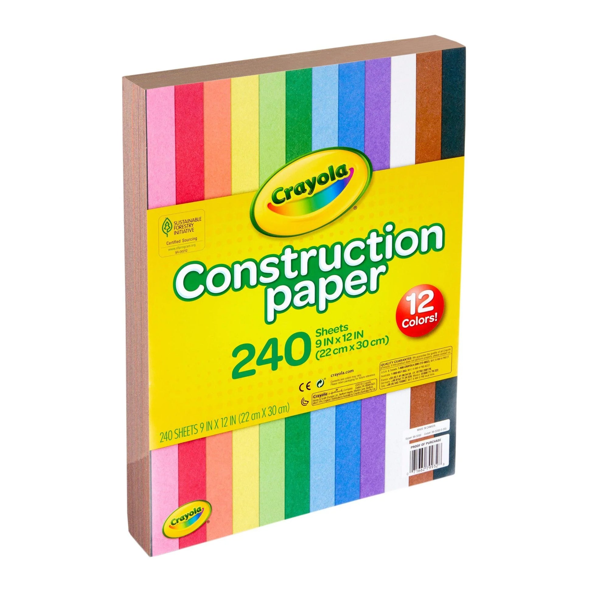 Construction Paper, 240 Pgs, School Supplies for Kindergarten, 10 Colors, Arts & Crafts Supplies, Classroom Must Haves