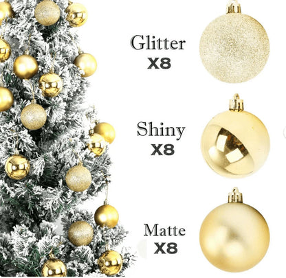 Christmas Decorations Clearance Mini Christmas Balls Ornaments, Small Shatterproof Christmas Baubles for Xmas Party Ornament Decor 30Mm