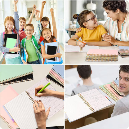 Notebook with Dividers，A5 Spiral Notebook with Tabs Journals for Women with 200