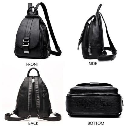 2024 Designer Backpacks Women Leather Backpacks Female School Bag for Teenager Girls Travel Back Bag Retro Bagpack Sac a Dos