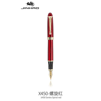 Jinhao X450 Luxury Dazzle Blue Fountain Pen High Quality Metal Inking Pens for Office Supplies School Supplies
