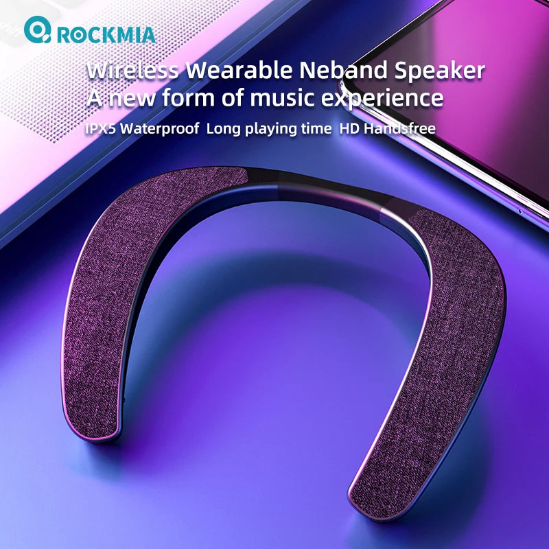 EBS-905 3W*2 Wearable Neckband Speaker Bluetooth 5.0 Hands-Free Ear-Free for TV Game Play Home Outdoor Use TF Card