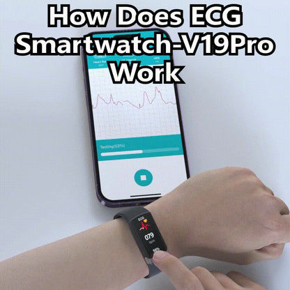 Morepro V19Pro-Multifunctional ECG(EKG) Smartwatch Health Tracker - Black Frrday 60% OFF🔥