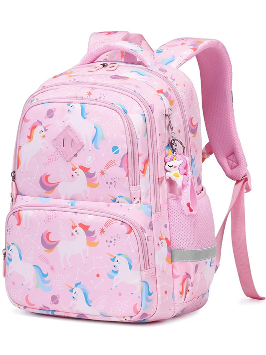 Backpacks Kawaii Printed Bookbags, Lightweight School Backpack, Waterproof Backpacks, Pink Unicorn