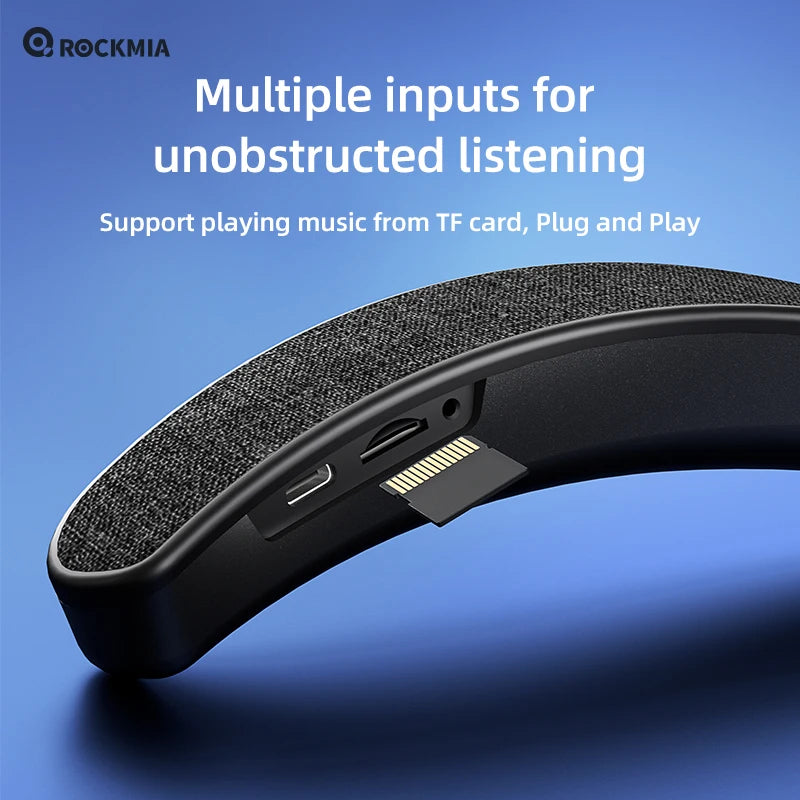 EBS-905 3W*2 Wearable Neckband Speaker Bluetooth 5.0 Hands-Free Ear-Free for TV Game Play Home Outdoor Use TF Card