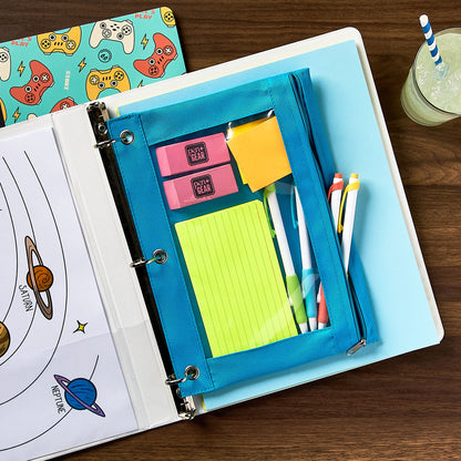 Blue Expandable Binder Pouch