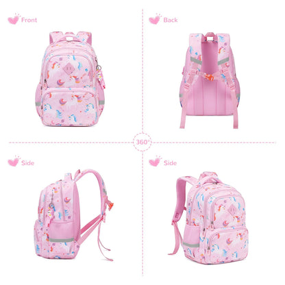 Backpacks Kawaii Printed Bookbags, Lightweight School Backpack, Waterproof Backpacks, Pink Unicorn